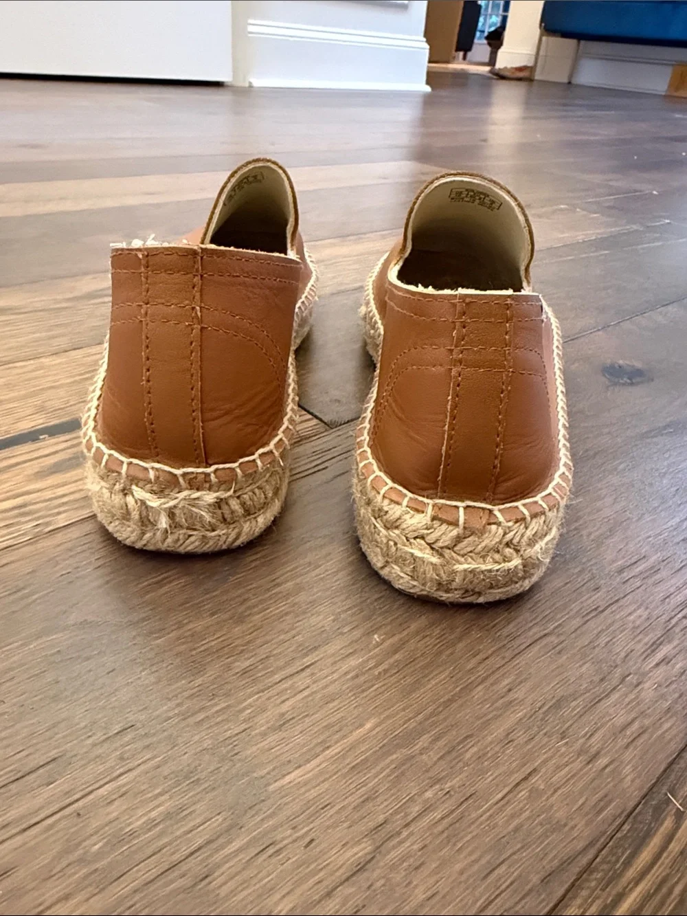 Soludos brown leather smoking espadrilles size 10